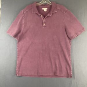 Carbon 2 Cobalt Men’s Textured 100% Cotton Red Polo Sz L